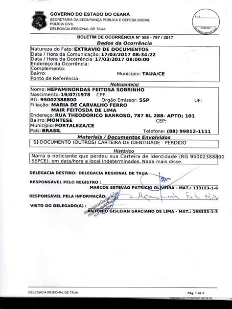 ocorrência policial ipiaú|Boletim de Ocorrência .